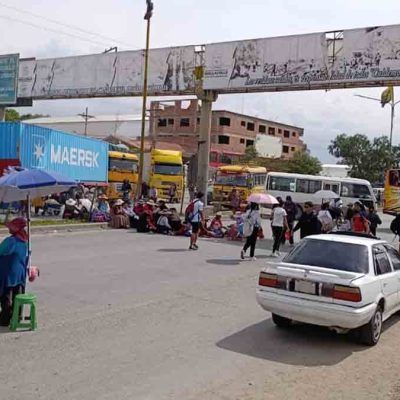 bloqueo en la avenida Blanco Galindo