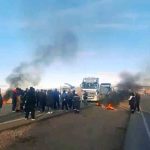 bloqueo en la carretera La Paz-Oruro en Konani