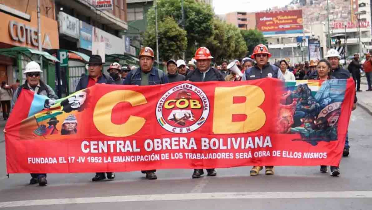 marcha de la COB en La Paz