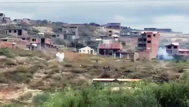 enfrentamientos en intento de desbloqueo del botadero de Colcapirhua