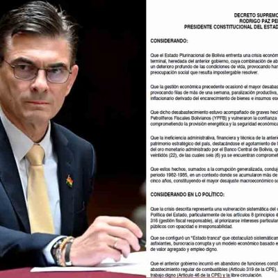 el presidente Rodrigo Paz y el DS 5503