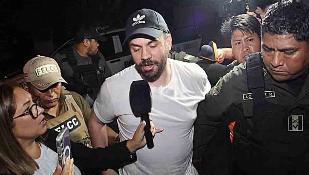 Eduardo Del Castillo antes de ingresar a la Felcc