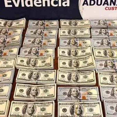 los dólares incautados por la Aduana de Chile