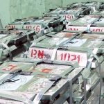 barras de estaño listas para su exportación