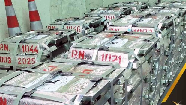 barras de estaño listas para su exportación