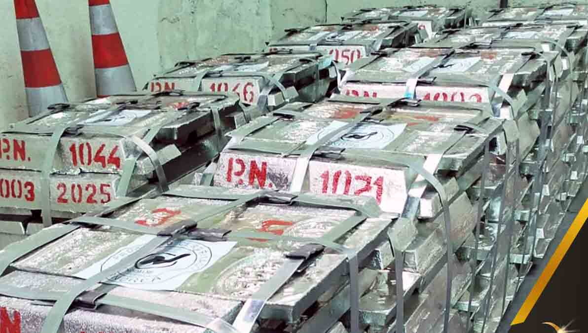 barras de estaño listas para su exportación