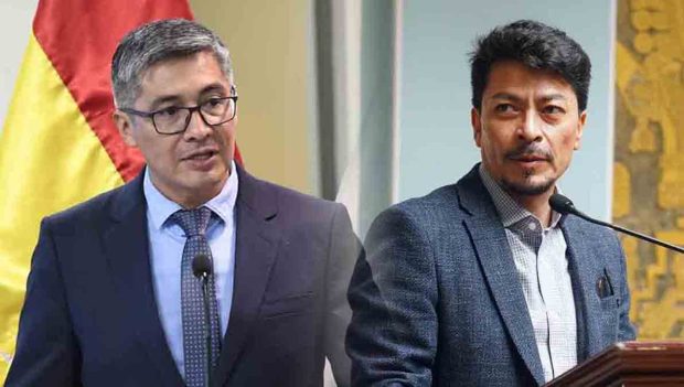 Los ministros Gabriel Espinoza y Fernando Aramayo