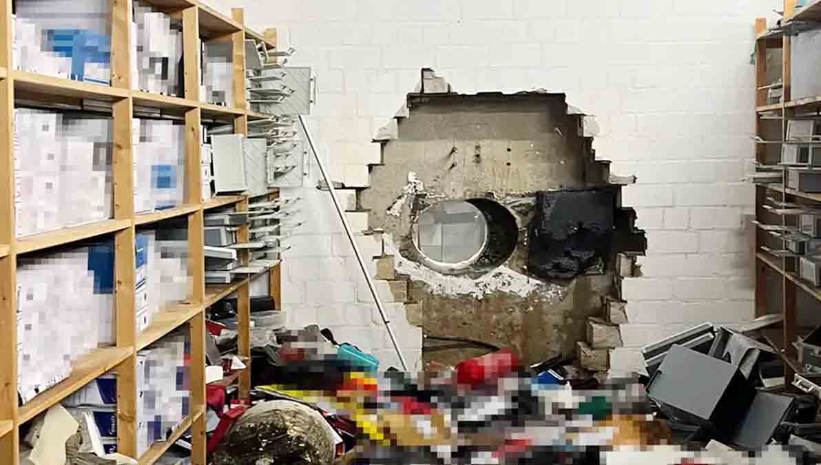 el lugar donde se produjo el robo millonario