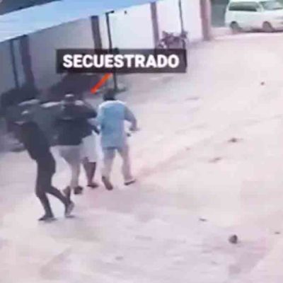 el momento en que el ciudadano peruano es secuestrado