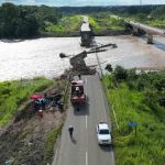 trabajos de reparación de los ductos afectados por la riada