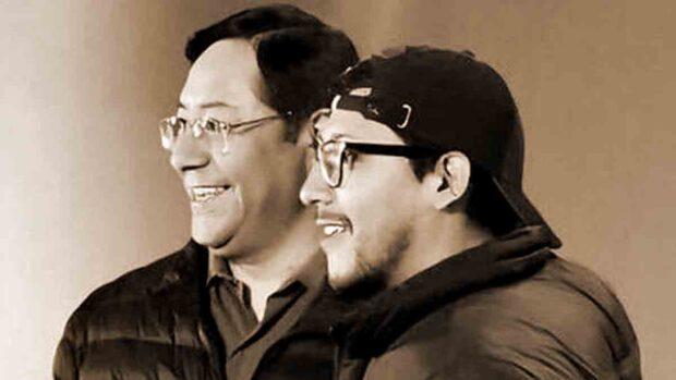 Luis Arce junto a su hijo Rafael