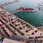 vista aérea del puerto de Arica