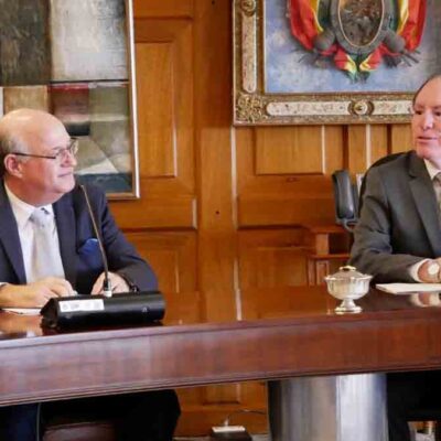 el presidente del BID y el presidente del BCB se reúnen en La Paz