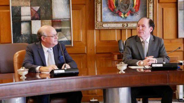 el presidente del BID y el presidente del BCB se reúnen en La Paz