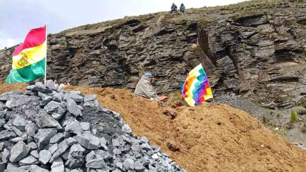 uno de los puntos de bloqueo