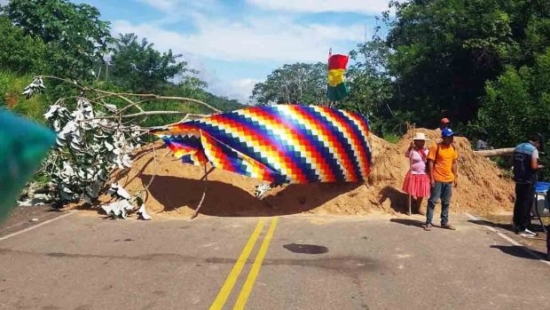 uno de los puntos de bloqueo