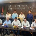 dirigentes de Caboco en conferencia de prensa