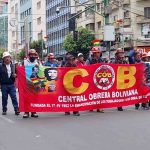 afiliados a la COB marchan en La Paz
