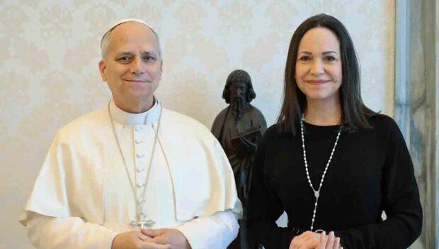 Corina Machado y el Papa León