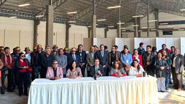 conferencia de prensa de autoridades de Gobierno tras diálogo con sectores sociales