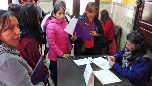 inscripciones escolares en Bolivia