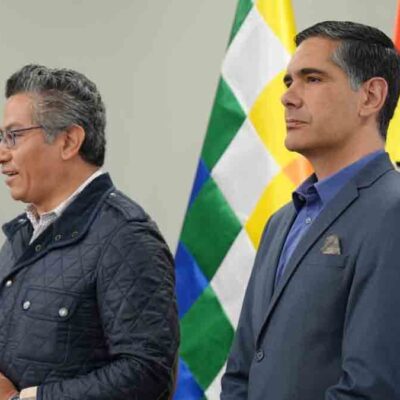 el gerente de Emapa y el ministro de Desarrollo Productivo