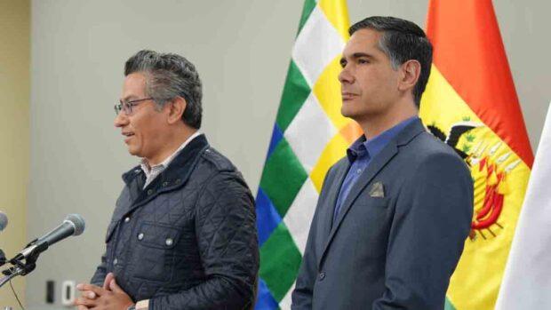 el gerente de Emapa y el ministro de Desarrollo Productivo