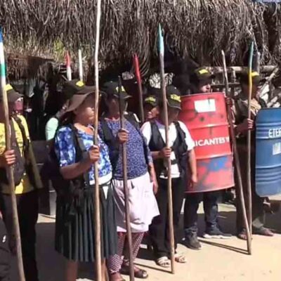 cocaleros que resguardan a Evo Morales en el Chapare