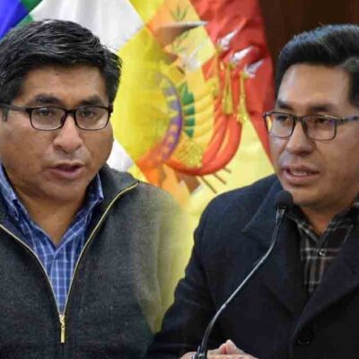los exministro Néstor Huanca y Zenón Mamani