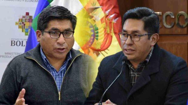 los exministro Néstor Huanca y Zenón Mamani