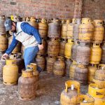 garrafas de GLP acopiadas en una vivienda