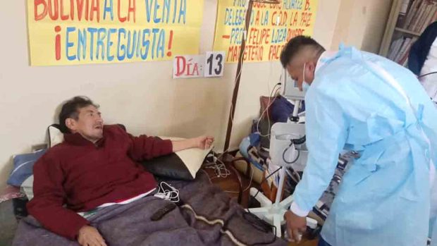 José Luis Álvarez, dirigente del Magisterio paceño