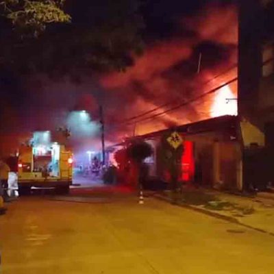 el incendio en la vivienda