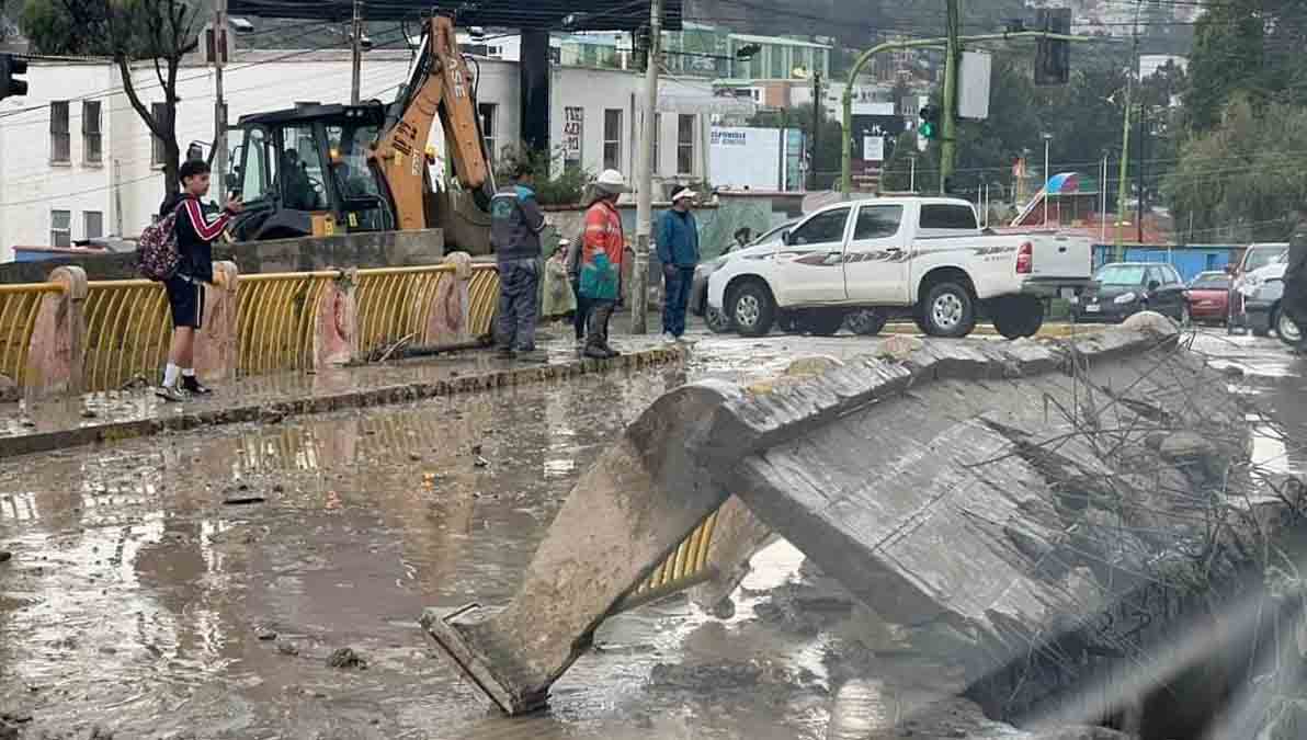 daños ocasionados por el desborde de ríos en la zona sur de La Paz