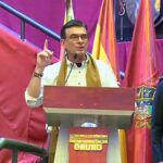 el presidente Rodrigo Paz en un acto en Oruro