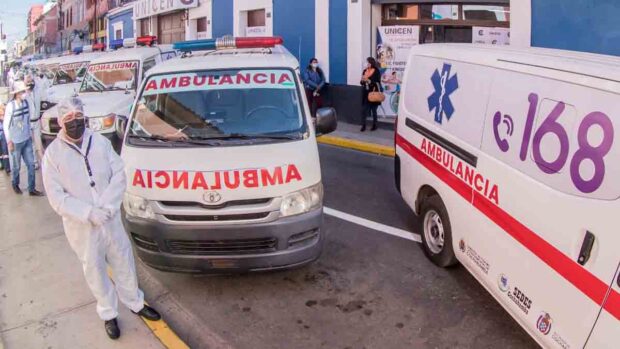 ambulancias de las Alcaldía de Cochabamba