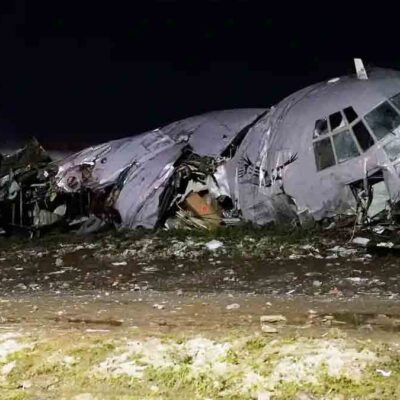 el avión siniestrado en El Alto