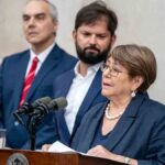 Michelle Bachelet en la presentación de su candidatura