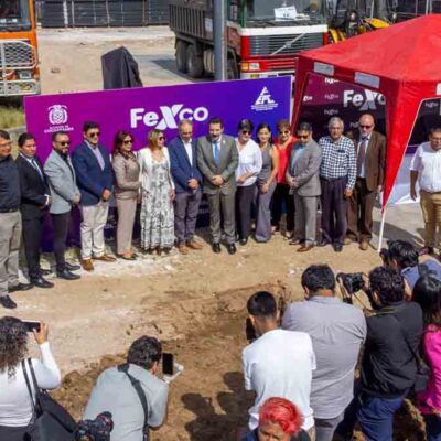 la inauguración de las obras en el Recinto Ferial Alalay