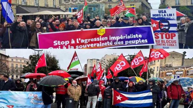 movilizaciones en Francia en apoyo a Cuba