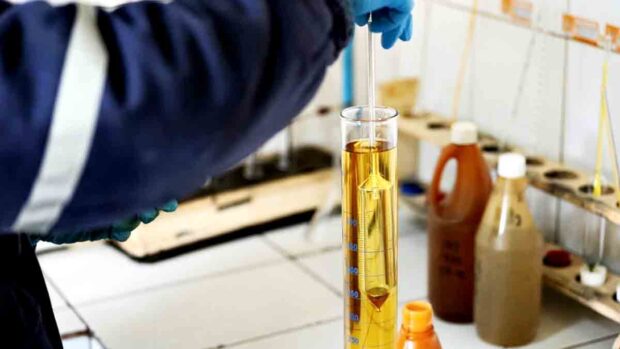muestra de gasolina
