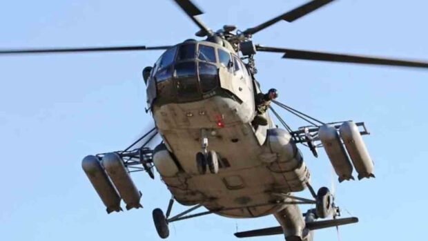 el helicóptero Mi-17 de la Fuerza Aérea de Perú