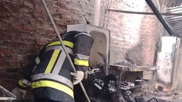 incendio de una vivienda en Quillacollo
