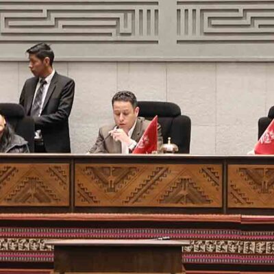 Edmand Lara preside sesión de la ALP