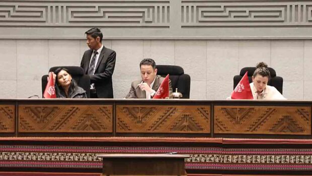 Edmand Lara preside sesión de la ALP