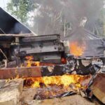 militares destruyen campamento de minería ilegal