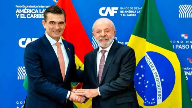 los presidente Rodrigo Paz y Lula Da Silva