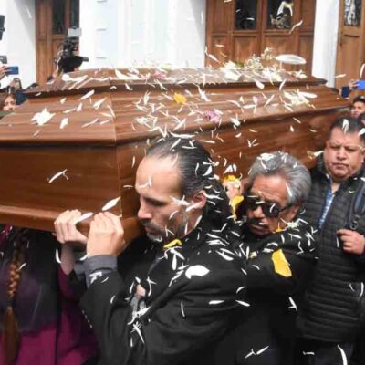 el sepelio de David Santalla en La Paz