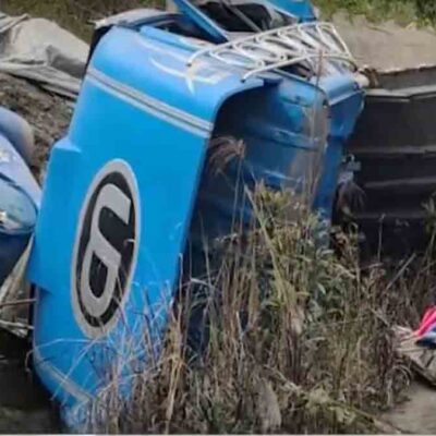 hallan combustible en un camión volcado en El Sillar