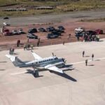 primer aterrizaje en la nueva pista del aeropuerto de Potosí